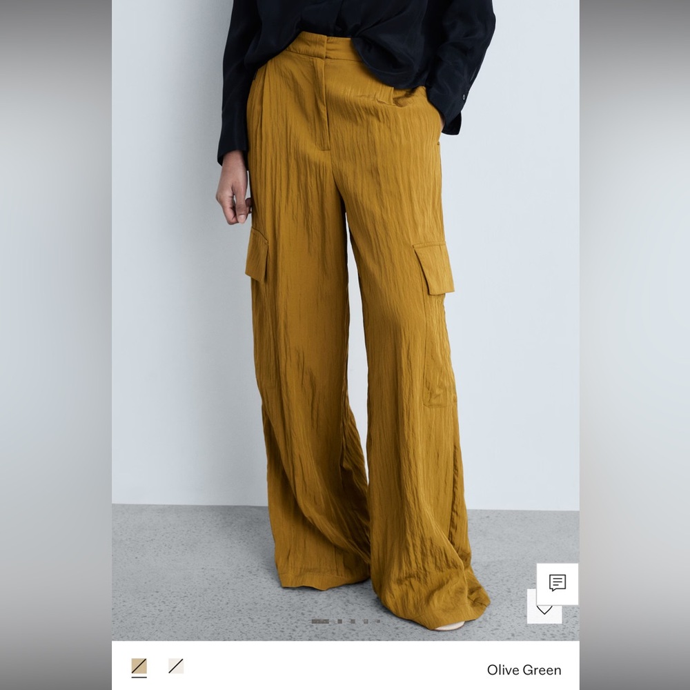 Mango Textured Cargo Pants